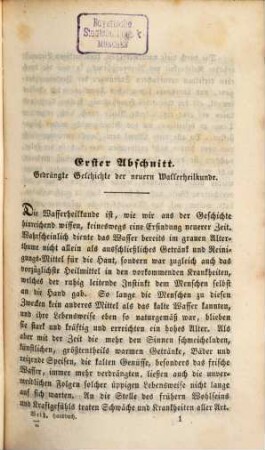 Handbuch der Wasserheilkunde für Aerzte und Laien