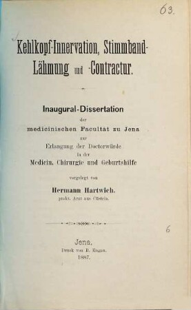 Kehlkopf-Innervation, Stimmband-Lähmung und -Contractur ...