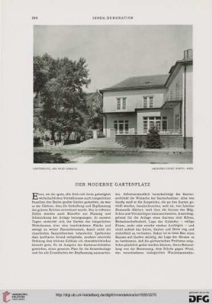 Der moderne Gartenplatz