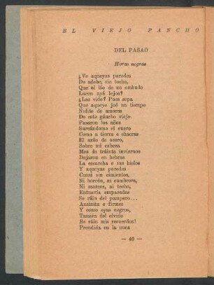 Del pasao : Horas negras