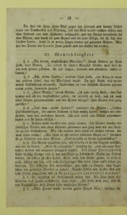 20. Wohlthätigkeit