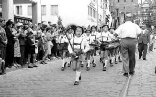 Freiburg: Festzug der Turner; Trommler