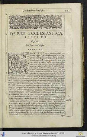 Liber IV. De Romana Ecclesia.