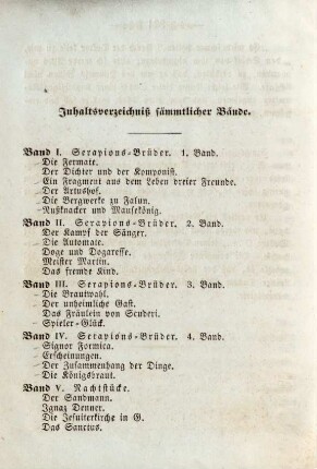 Inhaltsverzeichnis sämmtlicher Bände