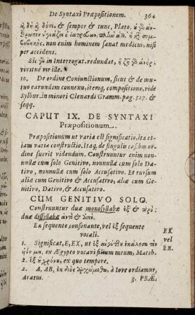 Caput IX. De Syntaxi Præpositionum.