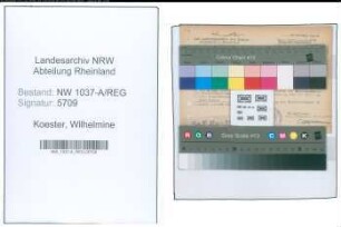 Entnazifizierung Wilhelmine Koester , geb. 00.00.0000 ()