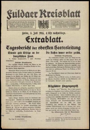 Ausgabe vom Montag, den 05. Juli 1915.