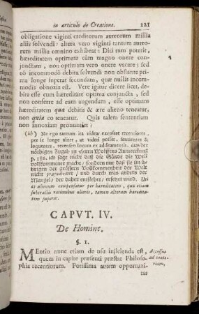 Caput IV. De Homine