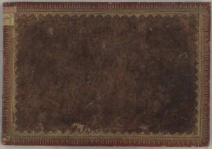 Handzeichnungen von Gio. Paolo Dotti ..., Buchdeckel : Buchdeckel mit geprägtem Leder, um 1740. Gold/Papier & Leder. 36,2 x 52 cm.