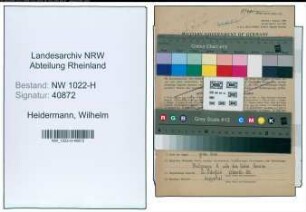 Entnazifizierung Wilhelm Heidermann , geb. 21.04.1916 (Schlosser)