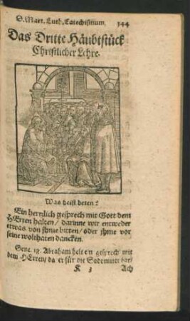 Das Dritte hauptstück Christlicher Lehre.