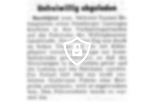 Unfreiwillig abgeladen