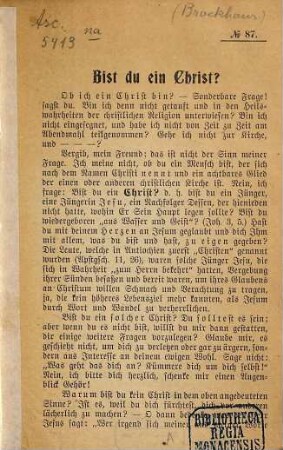 Bist du ein Christ?