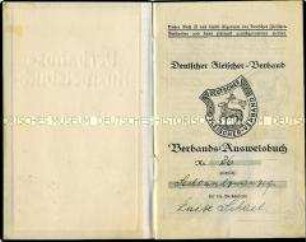 Mitgliedsausweis des Deutschen Fleischer-Verbandes