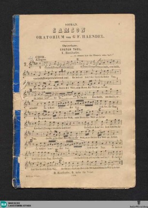 Samson : Oratorium
