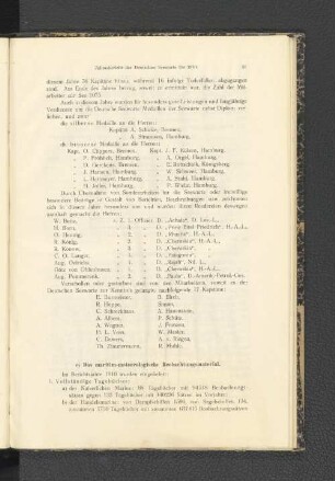 e) Das maritim-meteorologische Beobachtungsmaterial.