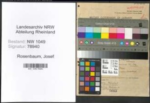 Entnazifizierung Josef Rosenbaum , geb. 25.06.1893 (Richter)