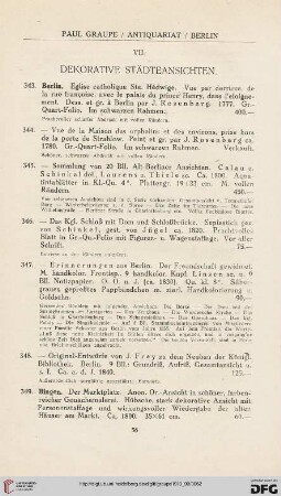 VII. Dekorative Städteansichten (Nr. 343-401)