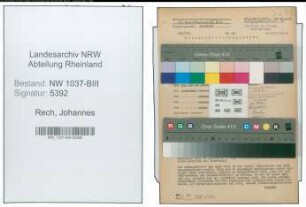 Entnazifizierung Johannes Rech , geb. 03.08.1900 (Steuerhelfer)