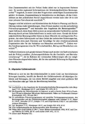 II. Allgemeine Gefahrenabwehr