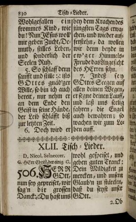XLII. Tisch-Lieder. - XLIV. Morgen-Gesänge.