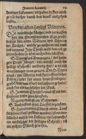 Von den alten heyligen Vätteren.