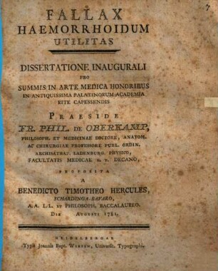 Fallax haemorrhoidum utilitas