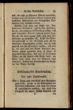 Erklärung der Kupfertafeln. Die erste Kupfertafel.