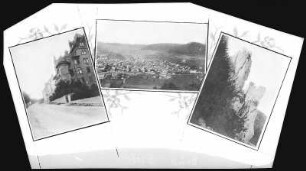 Ebingen. Bitzersteig, Waldpartie, Ortsansicht