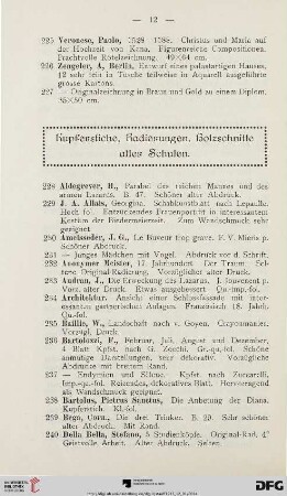 Kupferstiche, Radierungen, Holzschnitte aller Schulen (Nr. 228-698)
