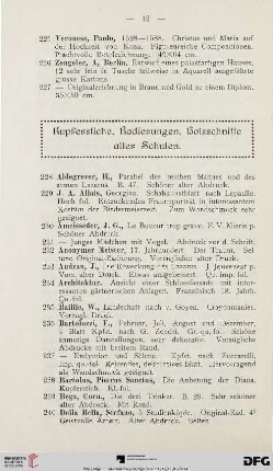 Kupferstiche, Radierungen, Holzschnitte aller Schulen (Nr. 228-698)