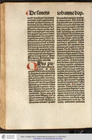De sancto Johanne baptiste, sermo I, in ordine XVIII.