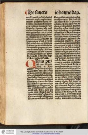 De sancto Johanne baptiste, sermo I, in ordine XVIII.