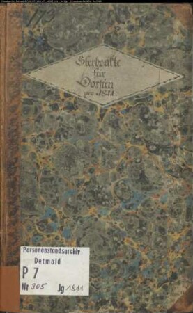 Zivilstandsregister von Dorsten (T 1811). (Gemeinde: Dorsten, Kreis Recklinghausen)