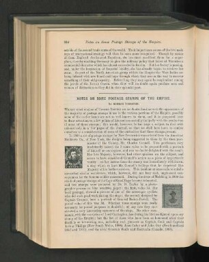 Notes on Some postage Stamps of the Empire.