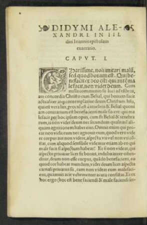 Didymi Alexandrini In III. divi Ioannis Epistolam enarratio.