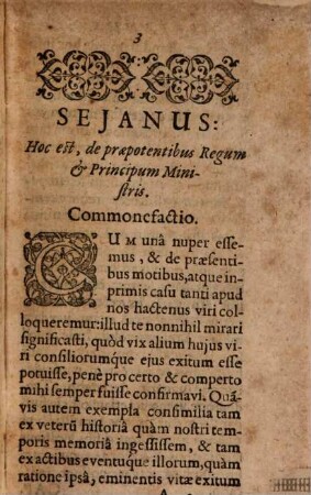 Georgii Acacii Enenkelii, L. Baronis Hoheneccii, Sejanus. Seu De Praepotentibus Regum ac Principum ministris, Commonefactio