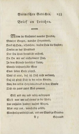 Brief an Lottchen