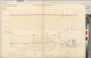 Bahnlinie Münster-Rheda-Lippstadt: Nivellements- und Situationsplan, Blatt 17: km 33,000 bis km 35,000, M. 1:2.500 und M. 1:250 Vp.: Hannover, Münster