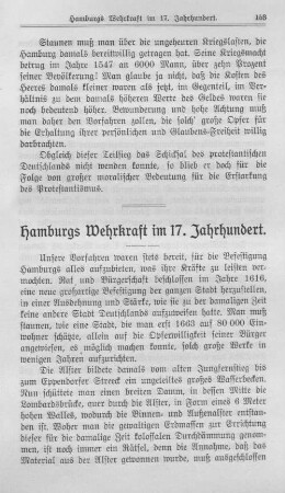 Hamburgs Wehrkraft im 17. Jahrhundert.