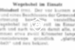 Wegehobel im Einsatz