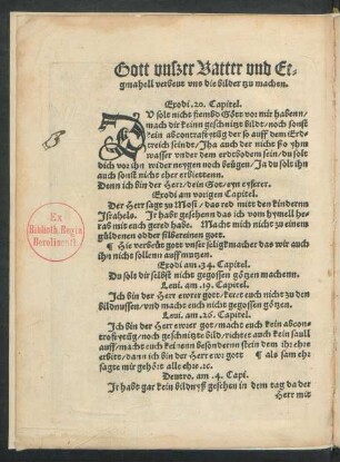 Gott unszer Vatter und Eegmahell verbeut uns die bilder tzu machen.