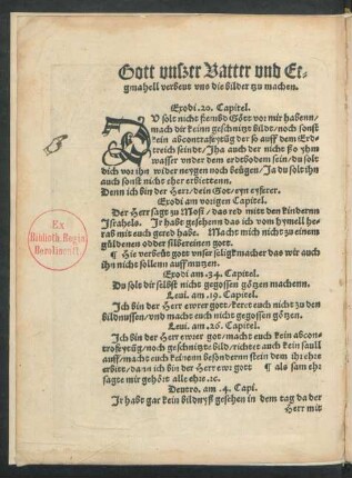 Gott unszer Vatter und Eegmahell verbeut uns die bilder tzu machen.