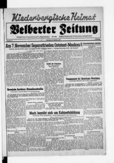 Velberter Zeitung, Niederbergische Heimat