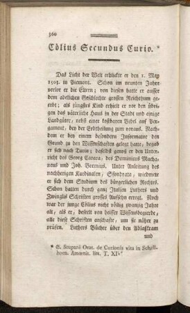 Cölius Secundus Curio.