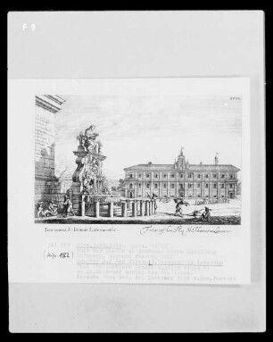 Aus der Römischen Fontänen Wahre Abbildung: Brunnen auf der Piazza San Giovanni in Laterano