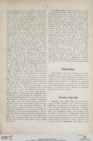 Vereins-Chronik