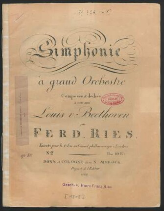 Simphonie à grand Orchestre : No. 2 ; op. 80