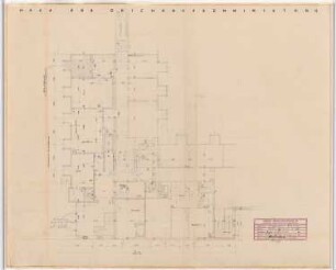 Dienstwohnung des Reichsaußenministers Joachim von Ribbentrop, Berlin-Mitte Umbau: Südecke Grundriss DG 1:50