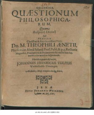 Quadriga Quaestionum Philosophicarum